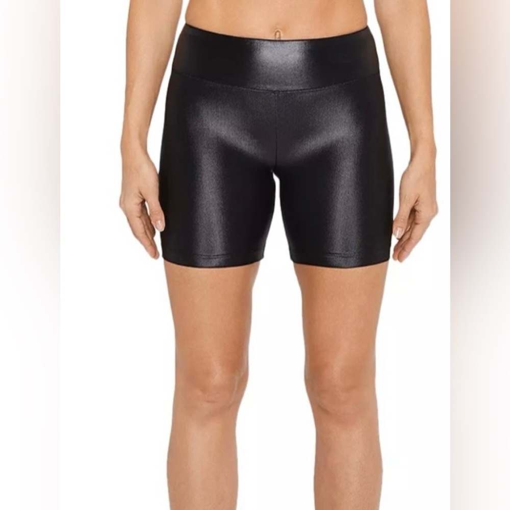 Koral Women's High Waisted Biker Shorts Leggings Shine Small
